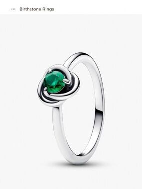 May Birthstone Eternity Circle Ring ( SIZE 5) Sterling silver (BRAND NEW PANDORA